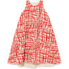 Mod Dress, Cream with Red lines - Dresses - 1 - thumbnail