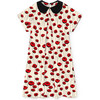 Soft Chelsea Dress, Cream & Red Flowers - Dresses - 1 - thumbnail