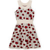 Chelsea Knit Dress, Cream & Red Flowers - Dresses - 1 - thumbnail