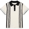 Soft Mod Stripey Polo, Cream - Polo Shirts - 1 - thumbnail