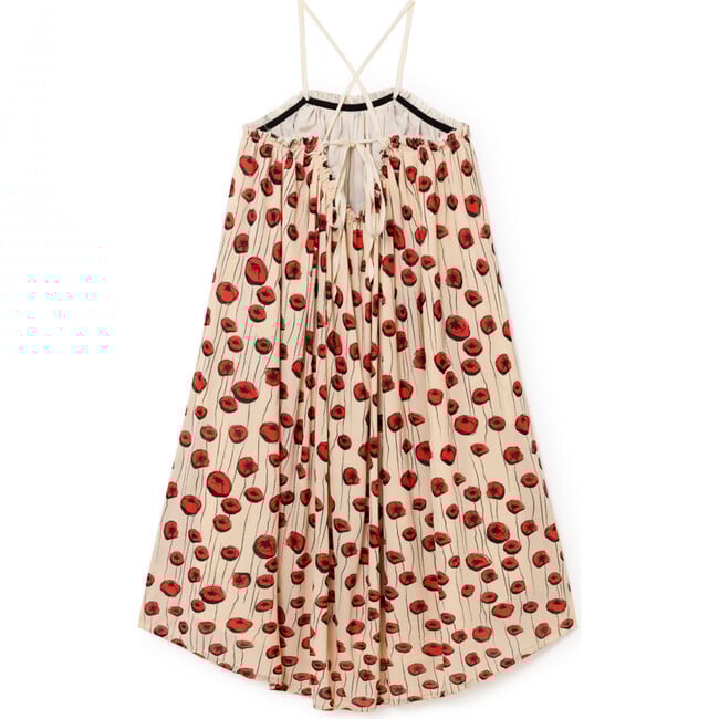 Chelsea Sundress, Cream & Red Flowers