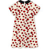Soft Chelsea Dress, Cream & Red Flowers - Dresses - 2 - thumbnail