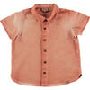 Washed Tierra Shirt, Orange - Shirts - 1 - thumbnail