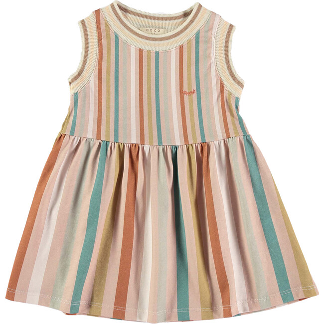 Tierra Striped Jersey Baby Dress, Stripes
