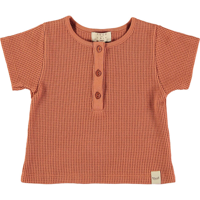 Waffle Knit Baby T-Shirt, Orange