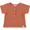 Waffle Knit Baby T-Shirt, Orange - T-Shirts - 1 - thumbnail