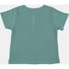 Waffle Knit T-Shirt, Blue - T-Shirts - 2