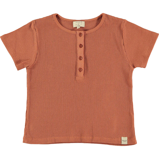 Waffle Knit T-Shirt, Orange