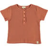 Waffle Knit T-Shirt, Orange - T-Shirts - 1 - thumbnail