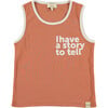 Rib Tank Top, Orange - T-Shirts - 1 - thumbnail