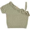 Green Aven Knitted Top, Green - Blouses - 1 - thumbnail