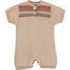 Knitted Baby Overall, Beige - Overalls - 1 - thumbnail