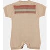 Knitted Baby Overall, Beige - Overalls - 2