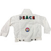 Peace Denim Jacket, White - Jackets - 2