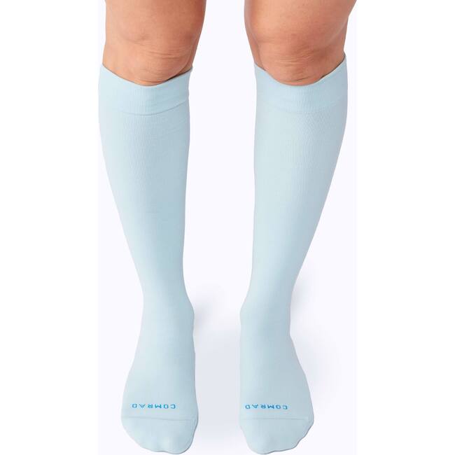 Knee-High Compression Socks, Light Blue