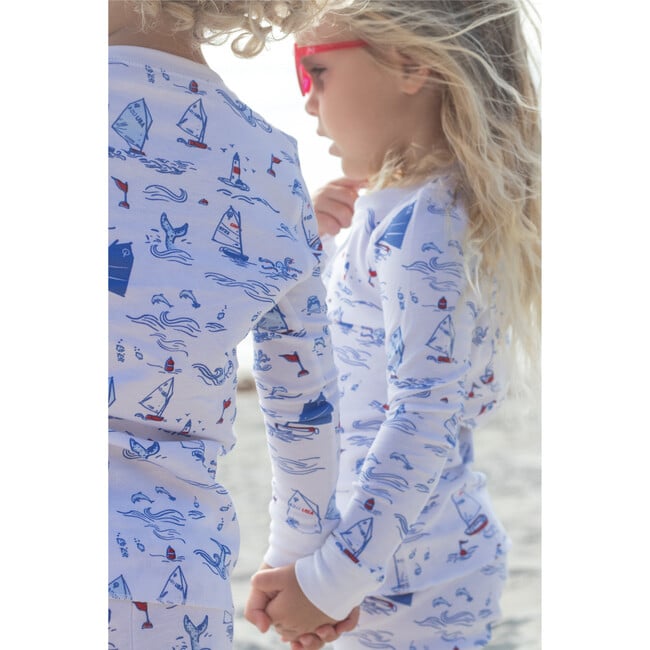 Regatta Pajama Set, Blue - Pajamas - 3