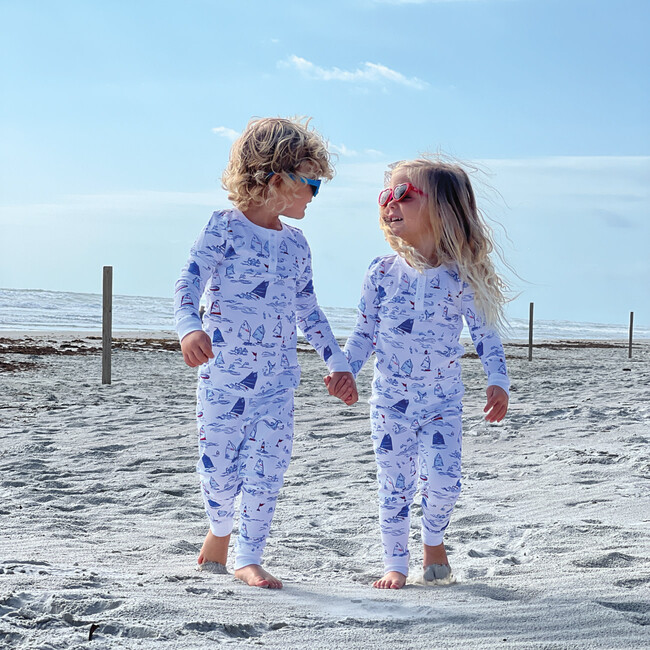 Regatta Pajama Set, Blue - Pajamas - 4