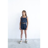 Crinkled Twin Shorts Set, Blue - Mixed Apparel Set - 2