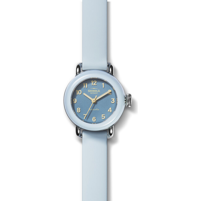 The Pee Wee 25MM Watch, Soft Blue Silicone Strap