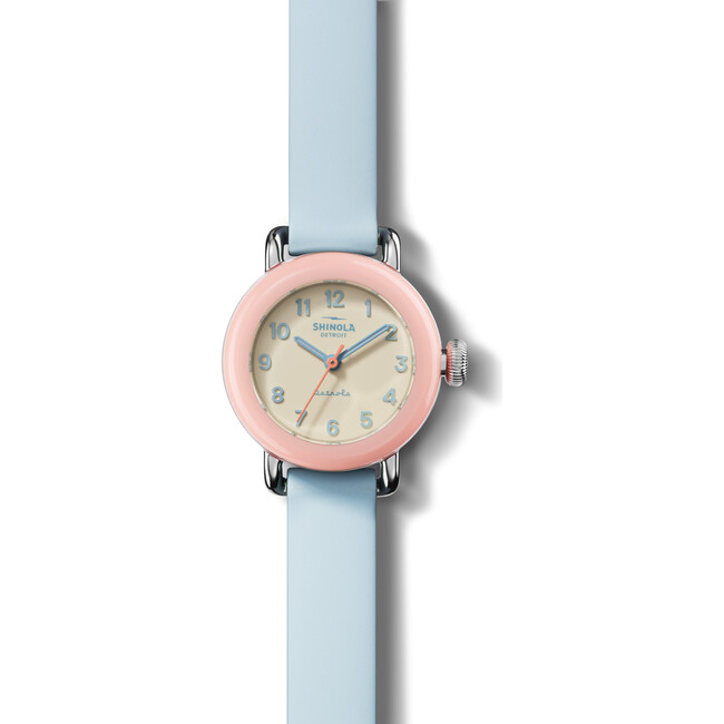 The Pee Wee 25MM Watch, Cornflower Silicone Strap