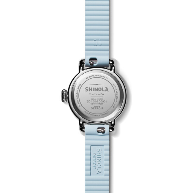 The Pee Wee 25MM Watch, Cornflower Silicone Strap - Watches - 3