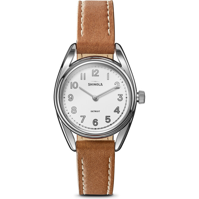 The Women's Derby 30.5MM Watch, Cognac Leather Strap