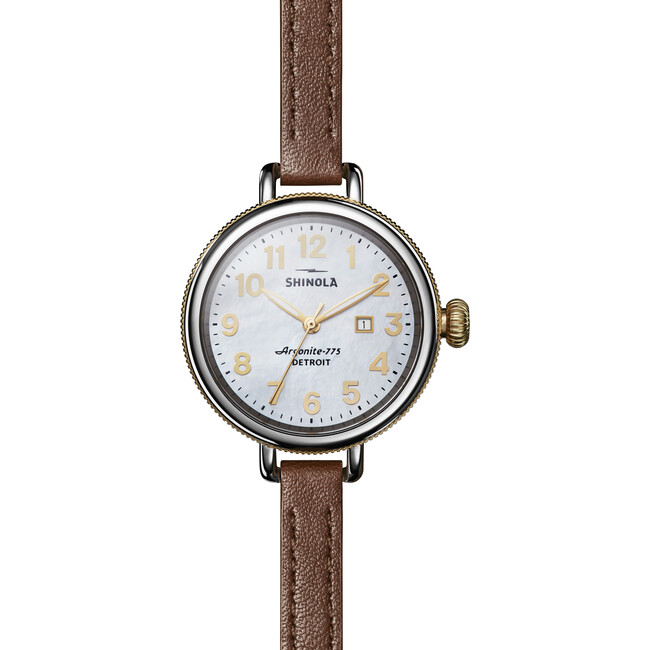 The Women's Birdy 34MM Watch, Whiskey Leather Strap