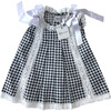 Gingham Dress, Black - Dresses - 1 - thumbnail