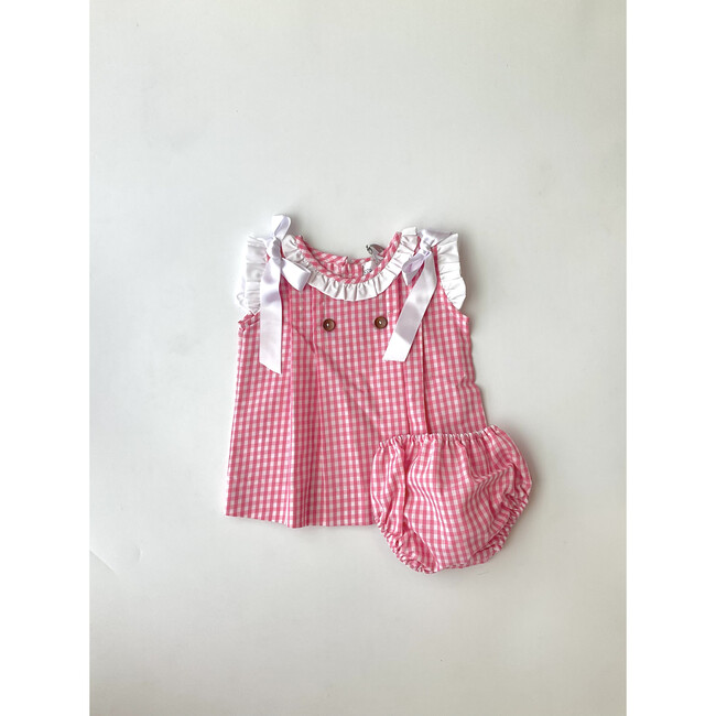 2-Pieces Dress & Bloomer Set, Pink - Dresses - 4