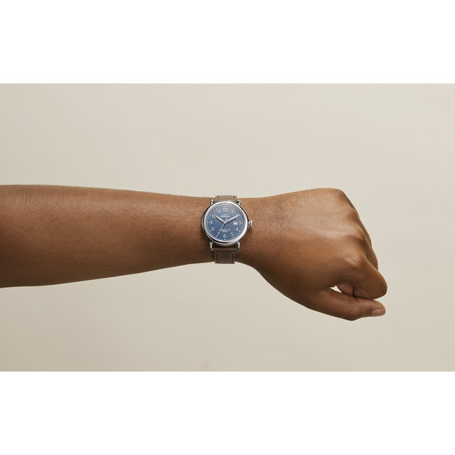 The Men's Runwell 41MM Watch, Dark Dognac Leather Strap - Watches - 9