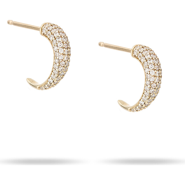 Women's Thorn Pave Huggie Hoops - Earrings - 1