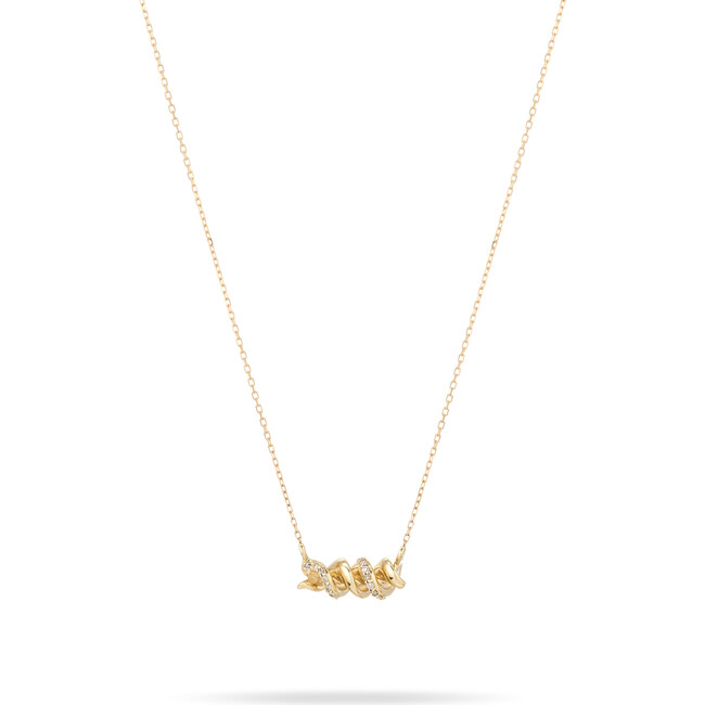 Women's Pasta Small Pave Fusilli Necklace