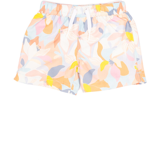 Mini Major Boys Swim Trunk, Bleached Honeysuckle - Swim Trunks - 1