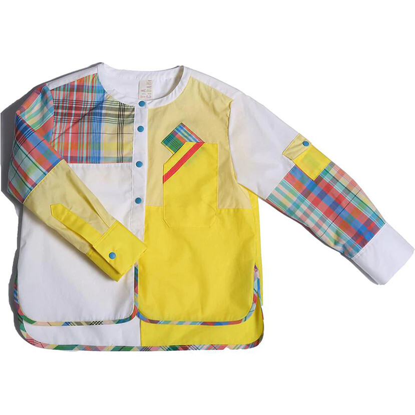 Classic Patchwork Henley, Ray Mix - Shirts - 1