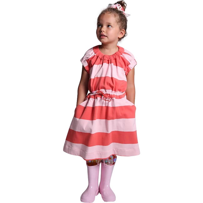 Track-N-Field Pinafore, Coral - Dresses - 2