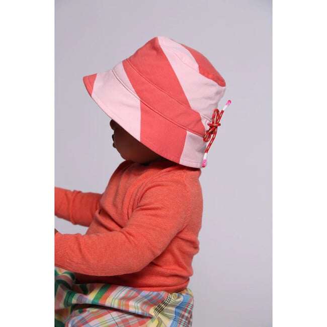 Baby Pibor Jersey Bucket Hat, Coral - Hats - 5