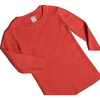 3/4 Sleeve Ribbed Crew Neck, Coral - Shirts - 4