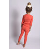 3/4 Sleeve Ribbed Crew Neck, Coral - Shirts - 5