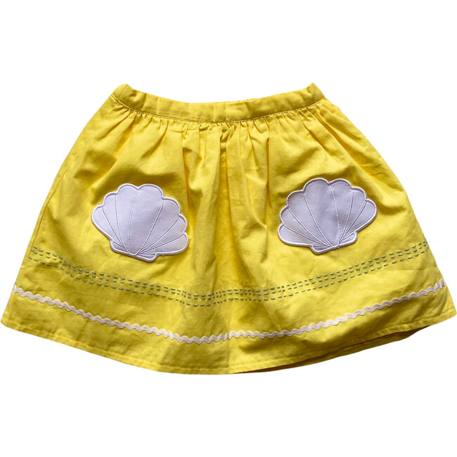 Scallop Skirt, Yellow - Skirts - 1
