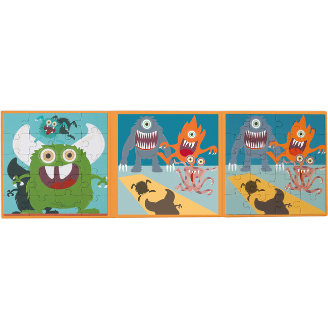 Magnetic Puzzle Book To Go Monsters