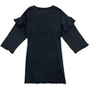 Raw Edge Ruffle Dress, Vintage Washed Black - Dresses - 4