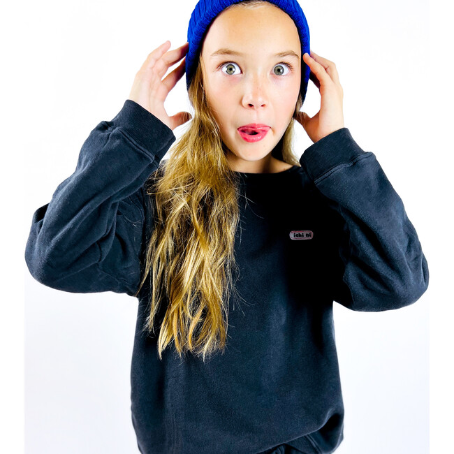 Crewneck Sweatshirt, Vintage Washed Black - Sweatshirts - 2