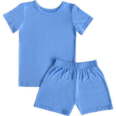 Short Toddler Pajama Set, Summer Blue