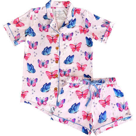 Theresah Women's Bamboo Short Loungewear Set, Pink - Loungewear - 1