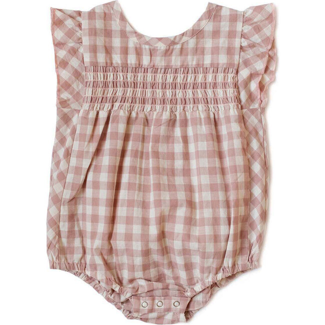 Checkmate Flutter One-Piece, Pink - Rompers - 1