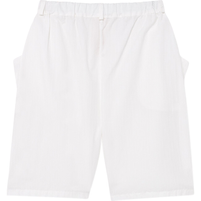 Crushed Cotton Shorts, White