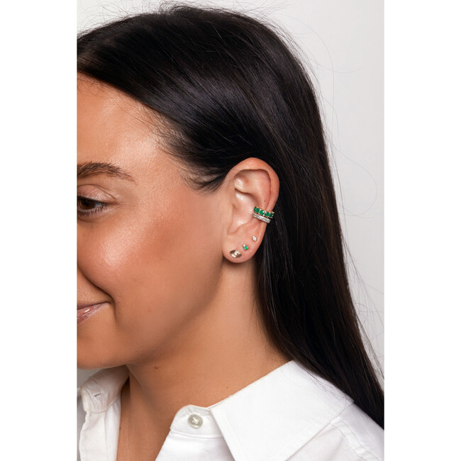 Women's Stacking Diamond Tiny Teardrop Posts - Earrings - 2