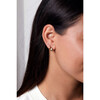Women's Paris Diamond Front Huggie Hoops - Earrings - 2