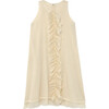Muslin Ruffle Dress, Cream - Dresses - 1 - thumbnail