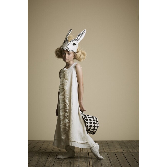 Muslin Ruffle Dress, Cream - Dresses - 2